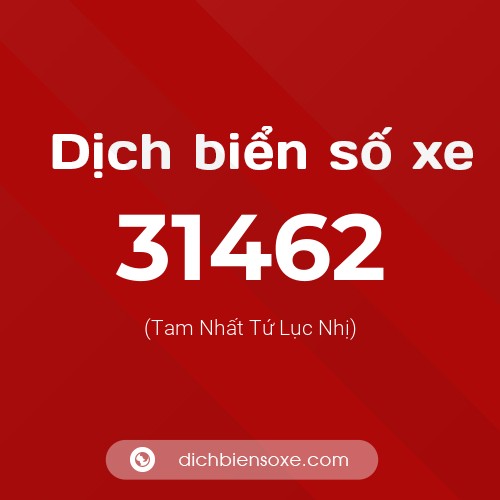 Ý nghĩa biển số xe 31462 là gì?