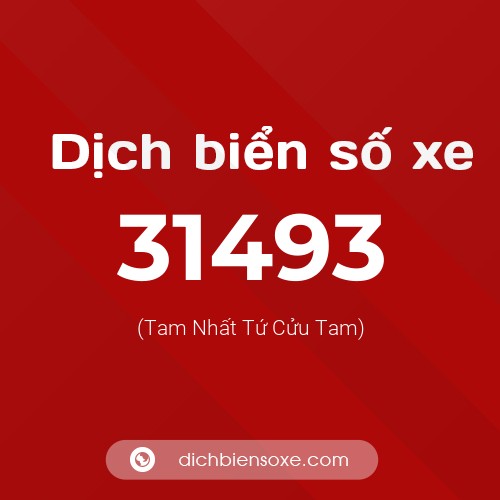 Ý nghĩa biển số xe 31493 là gì?