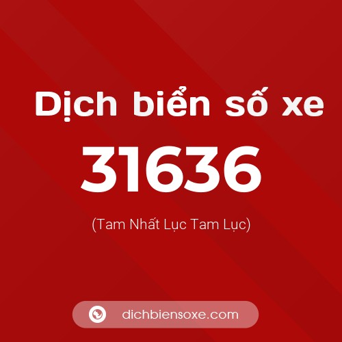 Ý nghĩa biển số xe 31636 là gì?