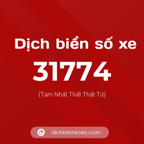 Ý nghĩa biển số xe 31774 là gì?