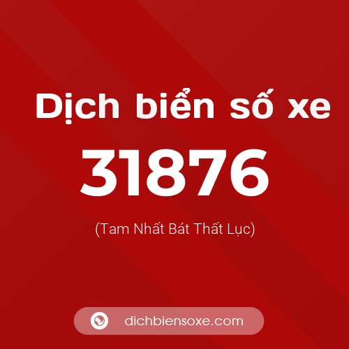 Ý nghĩa biển số xe 31876 là gì?
