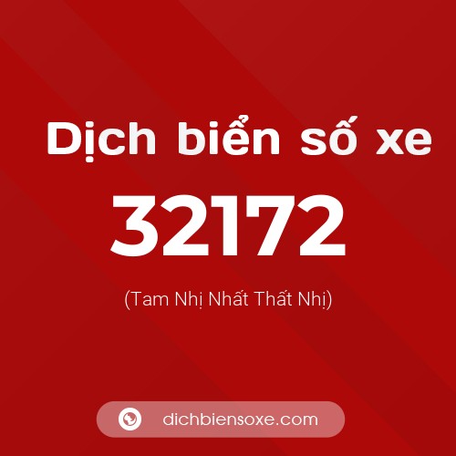 Ý nghĩa biển số xe 32172 là gì?
