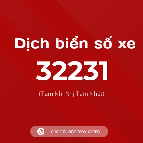 Ý nghĩa biển số xe 32231 là gì?