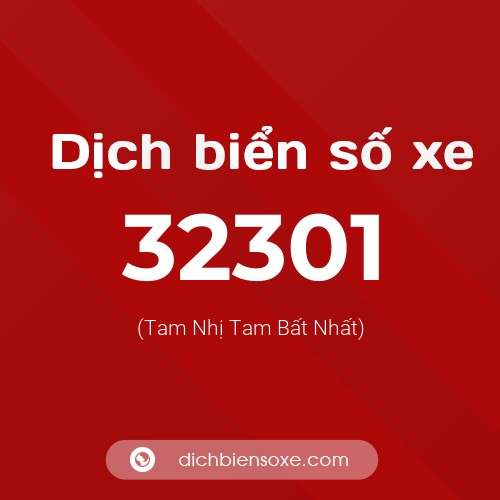 Ý nghĩa biển số xe 32301 là gì?