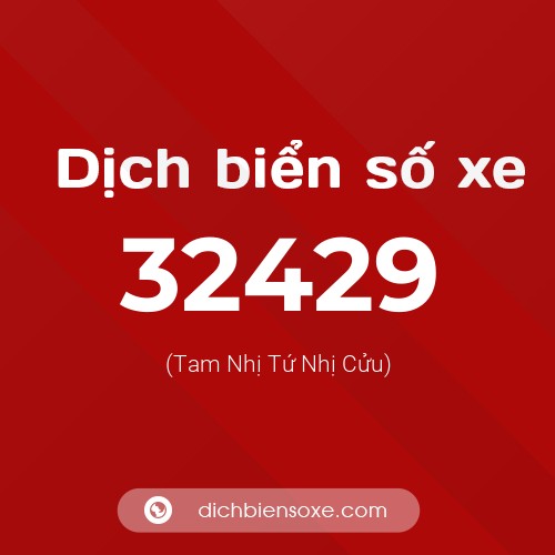 Ý nghĩa biển số xe 32429 là gì?