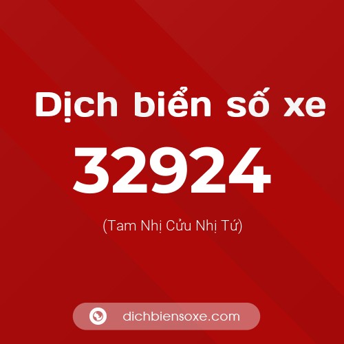 Ý nghĩa biển số xe 32924 là gì?