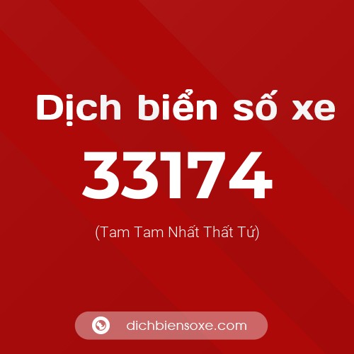 Ý nghĩa biển số xe 33174 là gì?