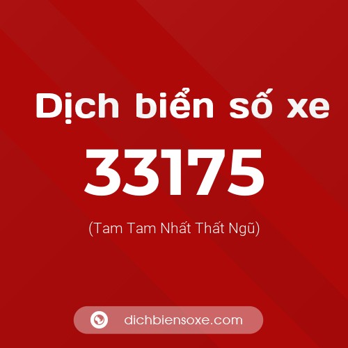 Ý nghĩa biển số xe 33175 là gì?