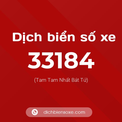 Ý nghĩa biển số xe 33184 là gì?