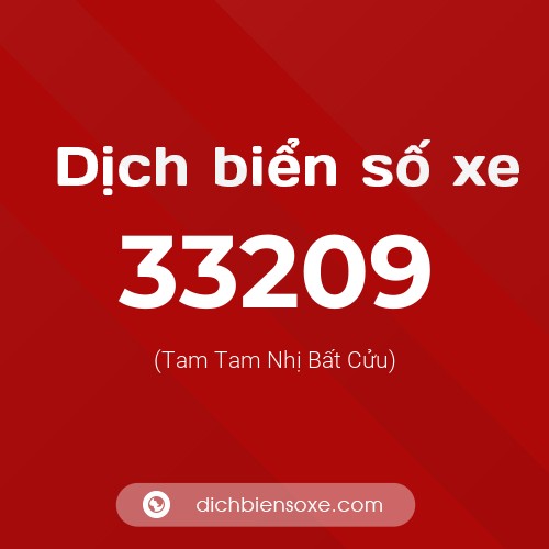 Ý nghĩa biển số xe 33209 là gì?