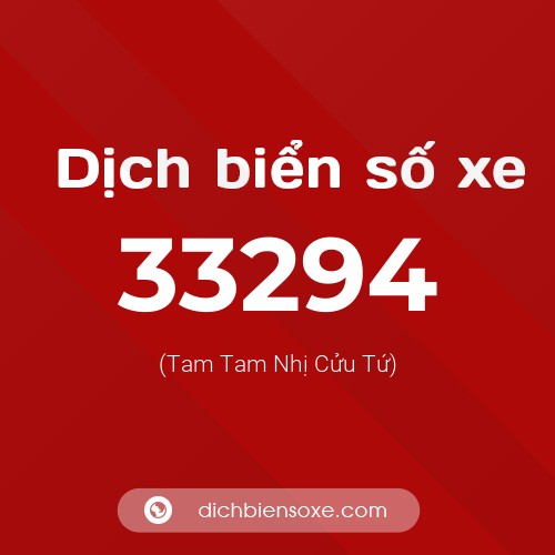 Ý nghĩa biển số xe 33294 là gì?