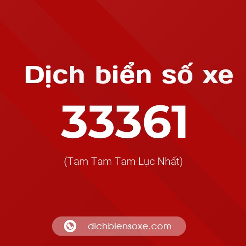 Ý nghĩa biển số xe 33361 là gì?