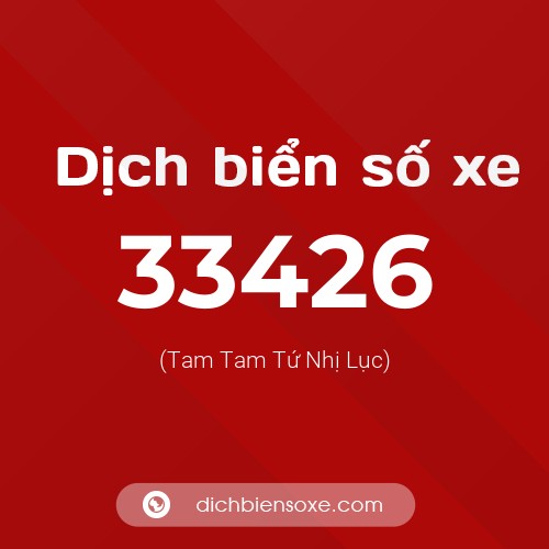 Ý nghĩa biển số xe 33426 là gì?