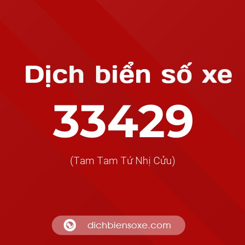 Ý nghĩa biển số xe 33429 là gì?