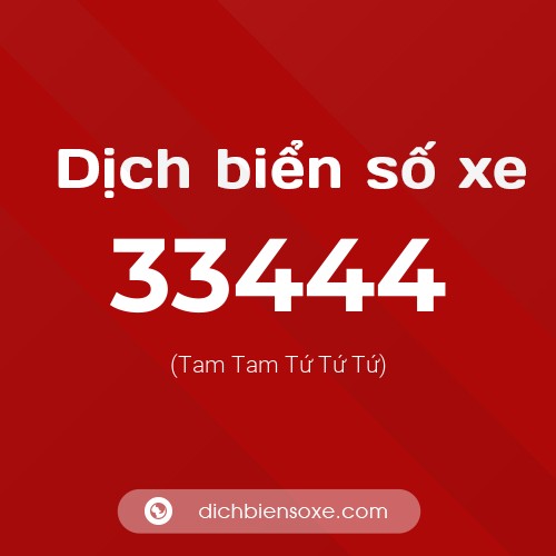 Ý nghĩa biển số xe 33444 là gì?