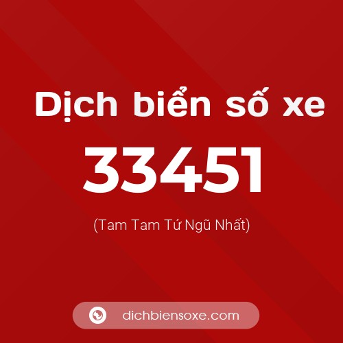 Ý nghĩa biển số xe 33451 là gì?