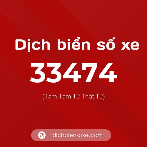 Ý nghĩa biển số xe 33474 là gì?