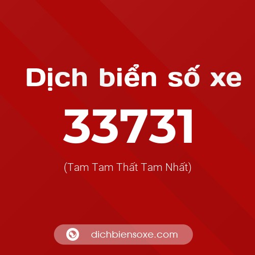 Ý nghĩa biển số xe 33731 là gì?