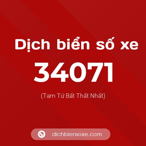 Ý nghĩa biển số xe 34071 là gì?