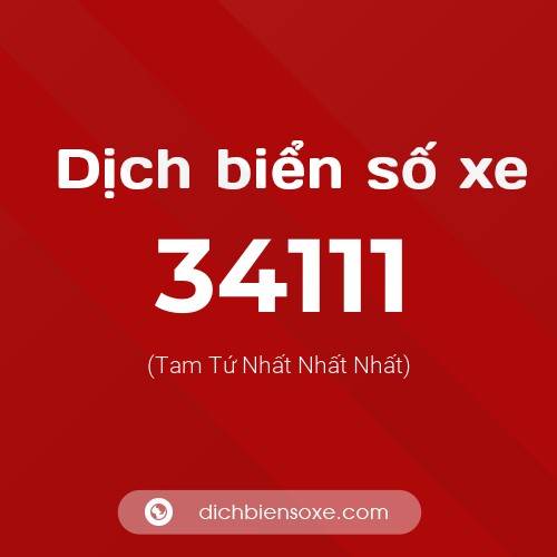 Ý nghĩa biển số xe 34111 là gì?