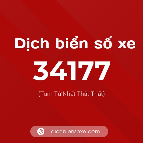 Ý nghĩa biển số xe 34177 là gì?