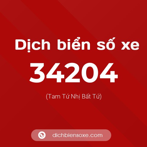 Ý nghĩa biển số xe 34204 là gì?