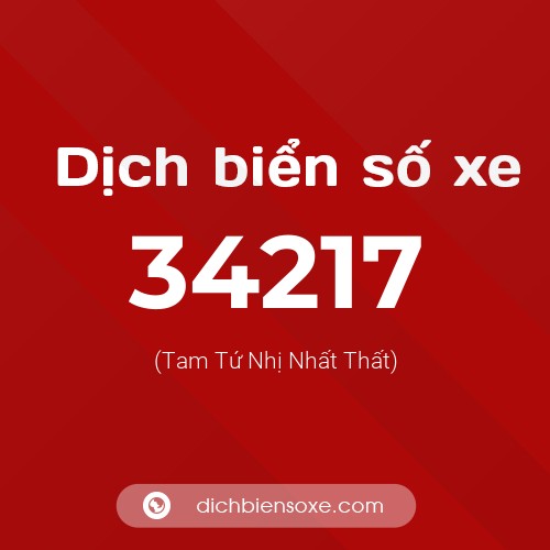 Ý nghĩa biển số xe 34217 là gì?