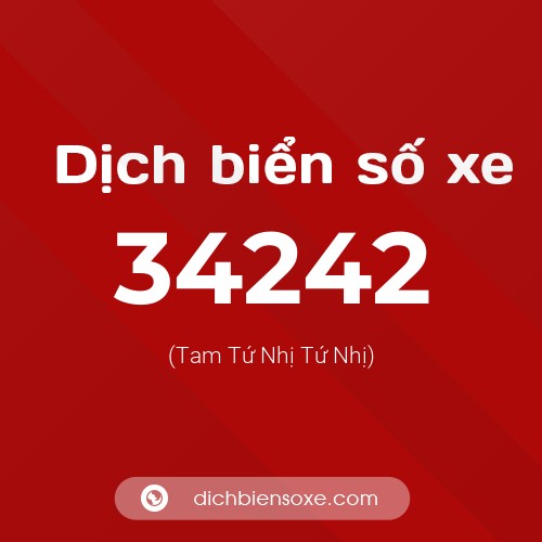 Ý nghĩa biển số xe 34242 là gì?