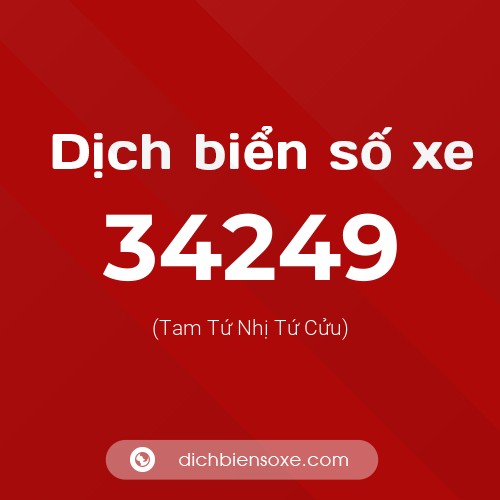 Ý nghĩa biển số xe 34249 là gì?