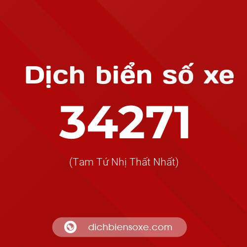 Ý nghĩa biển số xe 34271 là gì?