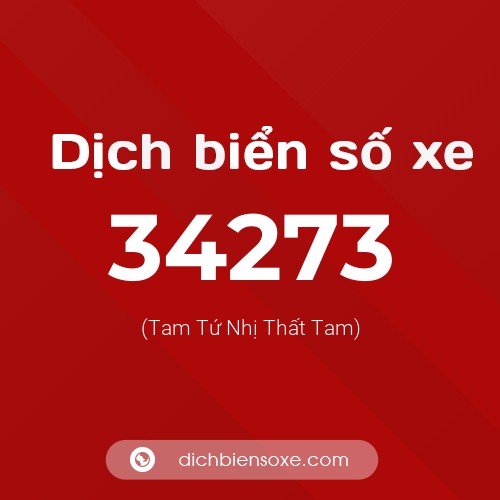 Ý nghĩa biển số xe 34273 là gì?