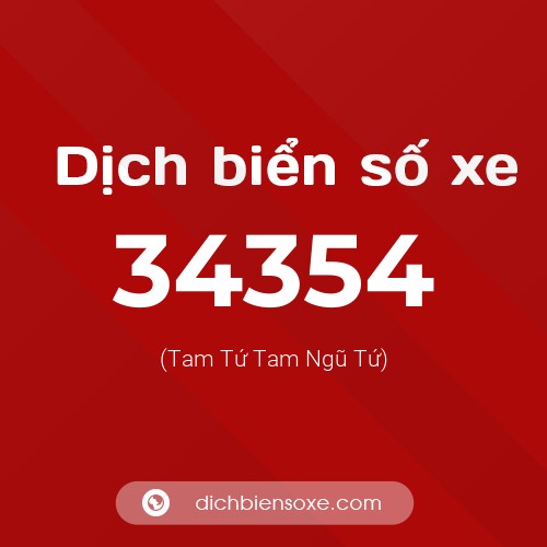 Ý nghĩa biển số xe 34354 là gì?