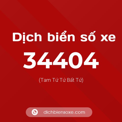 Ý nghĩa biển số xe 34404 là gì?