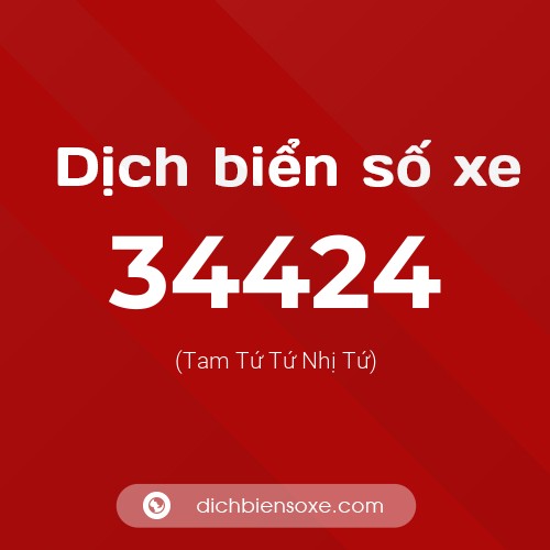 Ý nghĩa biển số xe 34424 là gì?