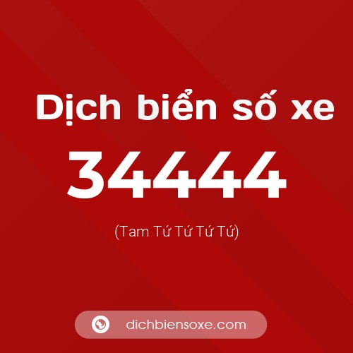 Ý nghĩa biển số xe 34444 là gì?