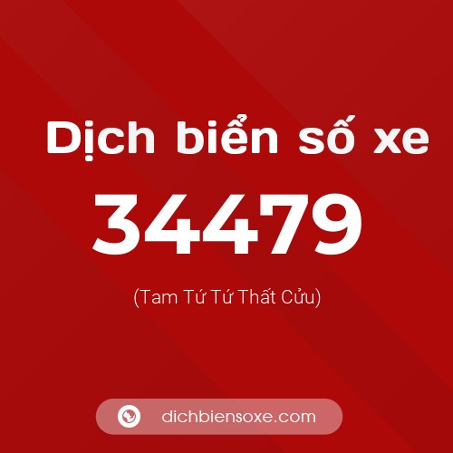 Ý nghĩa biển số xe 34479 là gì?