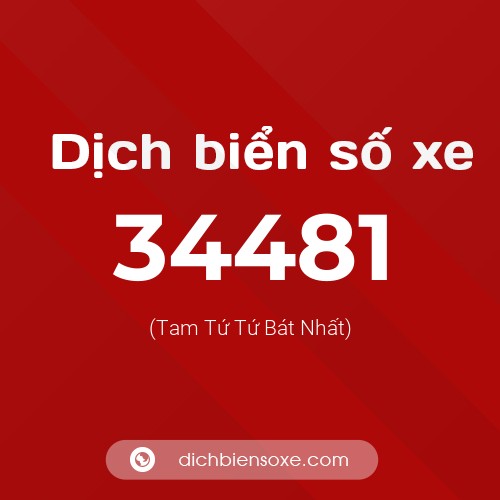 Ý nghĩa biển số xe 34481 là gì?