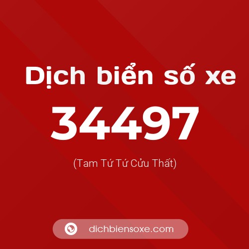 Ý nghĩa biển số xe 34497 là gì?