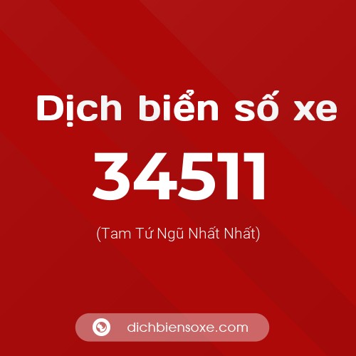 Ý nghĩa biển số xe 34511 là gì?