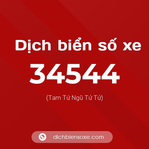Ý nghĩa biển số xe 34544 là gì?