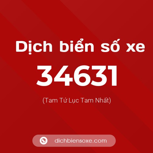 Ý nghĩa biển số xe 34631 là gì?