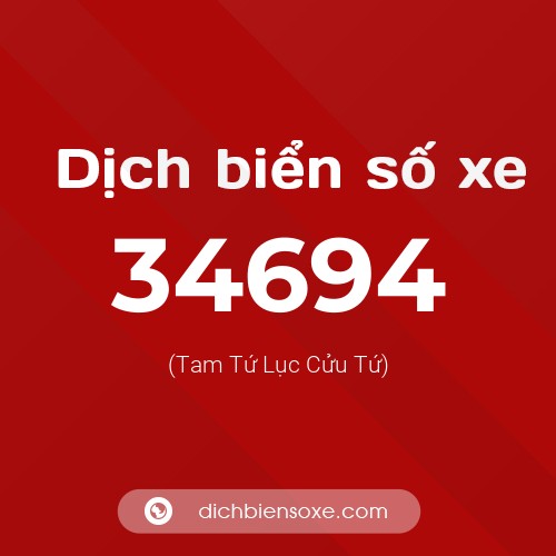 Ý nghĩa biển số xe 34694 là gì?