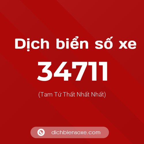 Ý nghĩa biển số xe 34711 là gì?
