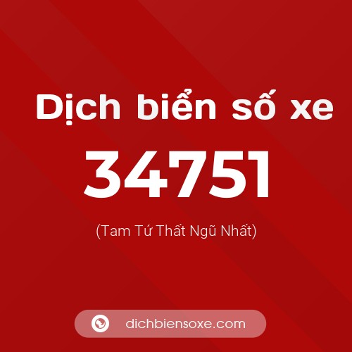 Ý nghĩa biển số xe 34751 là gì?