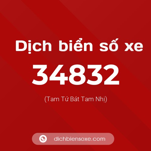 Ý nghĩa biển số xe 34832 là gì?