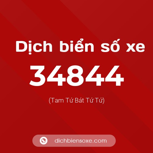 Ý nghĩa biển số xe 34844 là gì?