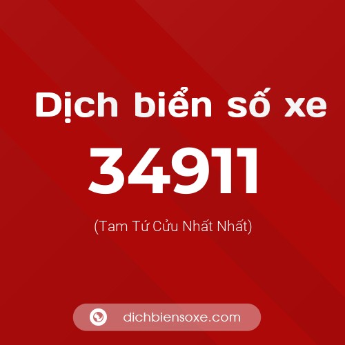 Ý nghĩa biển số xe 34911 là gì?