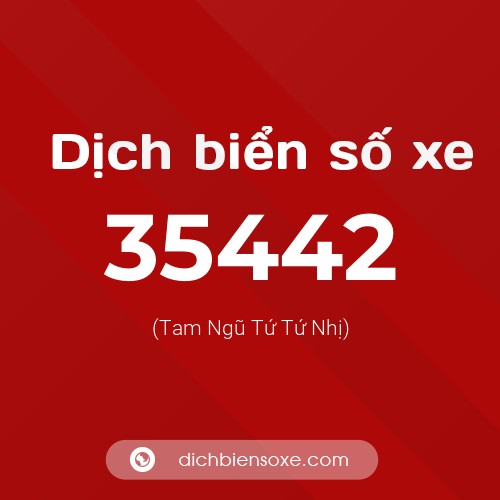 Ý nghĩa biển số xe 35442 là gì?