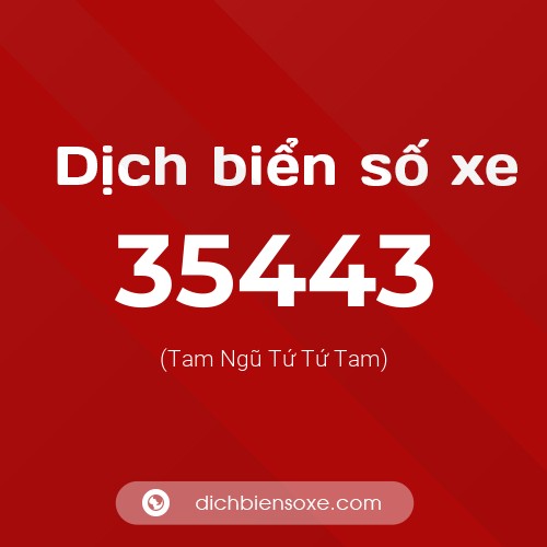 Ý nghĩa biển số xe 35443 là gì?