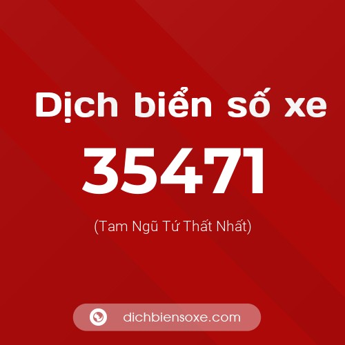 Ý nghĩa biển số xe 35471 là gì?